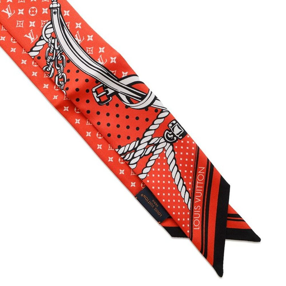 Louis Vuitton Scarf Bandeau BB Sarah Bandana Silk Vermilion - Picture 4 of 6